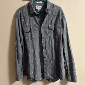 Lucky Brand Gray Dress Shirt